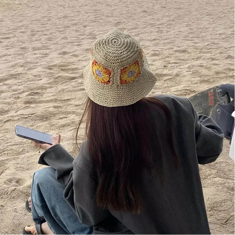🔥HOST PICK🔥 Sunflower Straw Bucket Hat Foldable